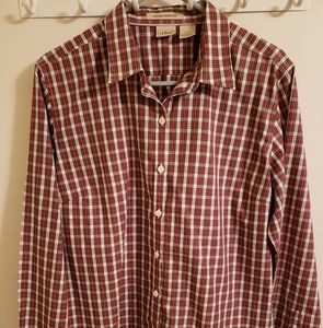 LL Bean Womens button down Plaid